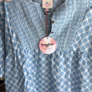 Hayden Girls Light Blue Textured Dress